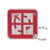 Travel Tag Logo Geocaching - Rose