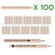 Petits crayons personnalisés - Lot de 100
