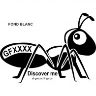 Fourmi Trackable - Sticker extérieur blanc