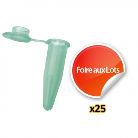 Nano Tube Vert 1,5ml - Lot de 25