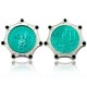 Atlantis Geocoin Foggy Silver Emerald