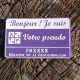 Badge Pseudo GC traçable personnalisé - VIOLET/BLANC