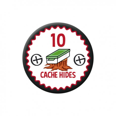 Badge Geocaching - 10 Hides