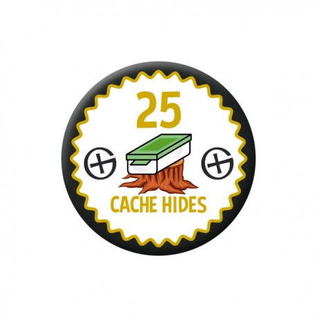 Badge Geocaching - 25 Hides