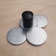 Contre plaque métallique adhésif – Ø 20 x 0,6 mm - Lot de 4