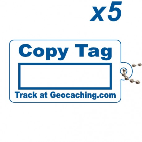 Copy Tag Bleu x5 - Tag de remplacement pour traçables