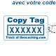 Copy Tag Bleu - Avec votre code