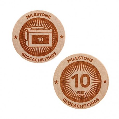 Milestone Wooden Nickel SWAG Coin - 10 Finds