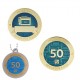 Milestone Geocoin and Tag Set - 50 Finds (2 Trackables)