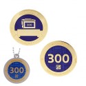 Milestone Geocoin and Tag Set - 300 Finds (2 Trackables)