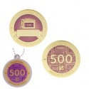 Milestone Geocoin and Tag Set - 500 Finds (2 Trackables)