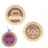 Milestone Geocoin and Tag Set - 500 Finds (2 Trackables)