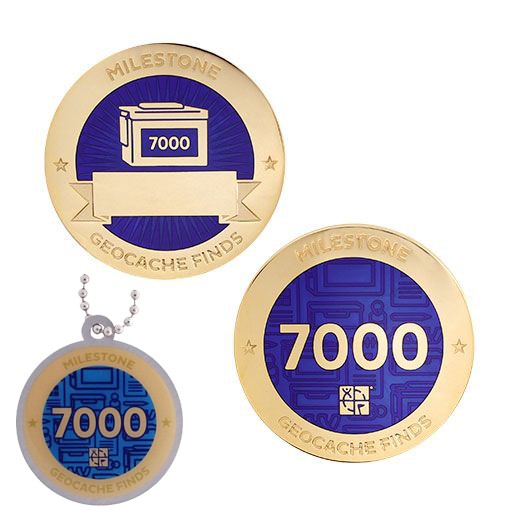 Grand geocoin Geocahing Traçable Trifecta Argent Gc