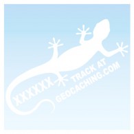 Gecko pour véhicule - Blanc Decal