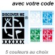 Logo Geocaching pour véhicule - Decal - Avec votre code