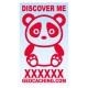 Panda pour véhicule - Rouge Decal
