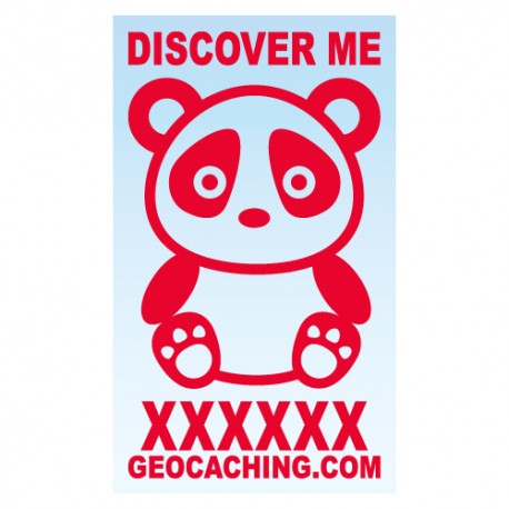 Panda pour véhicule - Rouge Decal