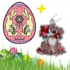 Spécial PÂQUES - Easter Egg Geocoin + Tracker Gives Flowers Trackable Tag
