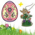 Spécial PÂQUES - Easter Egg Geocoin + Spring Travel Tag Signal the Frog®