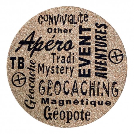 Sous-verre "Geocaching Cloud"