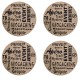 Sous-verre "Geocaching Cloud" - Lot de 4