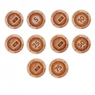 Milestone Wooden Nickel SWAG Coins Set - Lot de 5