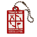 Travel Logo Geocaching - Rouge