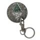 Rot13 Decoder Key Chain Geocoin - Antique Silver
