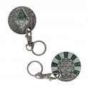 Rot13 Decoder Key Chain Geocoin - Antique Silver