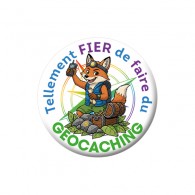 Badge Tellement fier de faire du Geocaching
