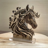 2026 Year of the Fire Horse Wooden Geocoin XL - Édition Limitée