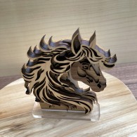 2026 Year of the Fire Horse Wooden Geocoin XL - Édition Limitée
