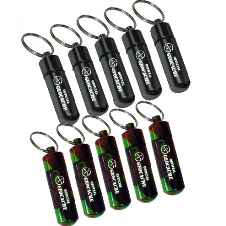 Micro Capsule "Official Geocache" 5,2cm x10 - Mix