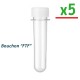 Pet Tube FTF 12cm (Bouchon blanc) x5