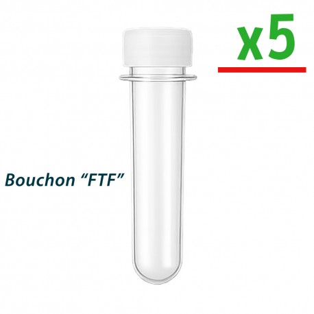 Pet Tube FTF 12cm (Bouchon blanc) x5