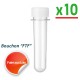 Pet Tube FTF 12cm (Bouchon blanc) - Lot de 10