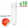 Pet Tube FTF 12cm (Bouchon blanc) - Lot de 10
