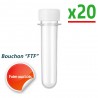 Pet Tube FTF 12cm (Bouchon blanc) - Lot de 20