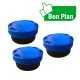 Galette noire/bleue 300ml - Lot de 3