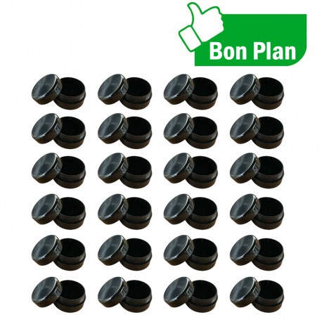 Mini Pastille Noire 3cm - Lot de 24