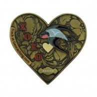 Love is in the Air Geocoin - Antique Bronze