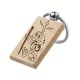 Porte-clés en bois personnalisé - Rectangle
