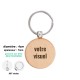 Porte-clés en bois personnalisé - Rond