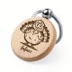 Porte-clés en bois personnalisé - Rond