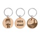 Porte-clés en bois personnalisé - Rond