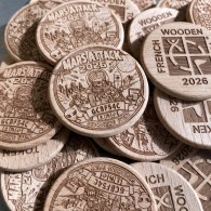 Wooden Tokens personnalisés - Lot de 50