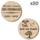 Wooden Tokens personnalisés - Lot de 50