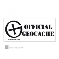 Sticker transparent "Official Geocache"