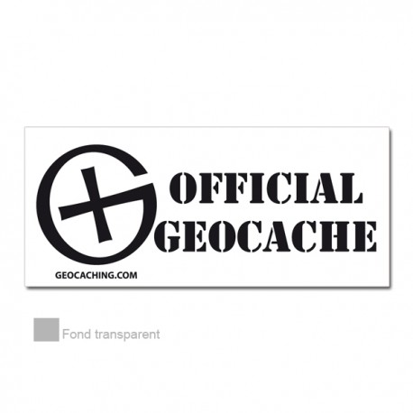 Sticker transparent "Official Geocache"
