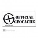 Sticker transparent "Official Geocache"